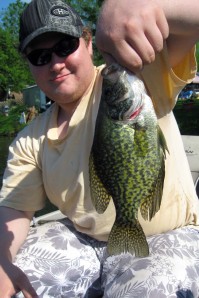 Cody with another crappie